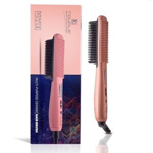 Royale Rose Gold Ceramic Hair Straightening Brush - Women